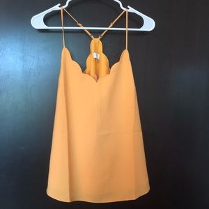 Scallop top racer back tank from J. Crew